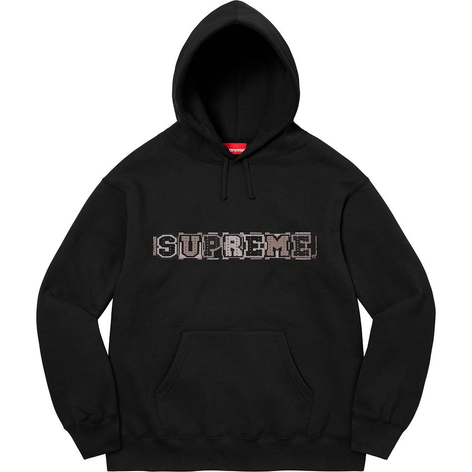 Black Supreme Beaded Hooded Sweatshirts | Supreme 354RW